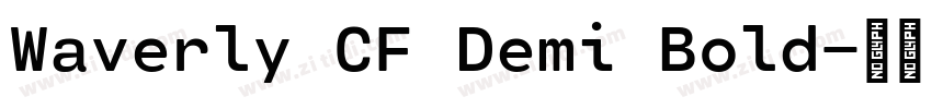 Waverly CF Demi Bold字体转换
